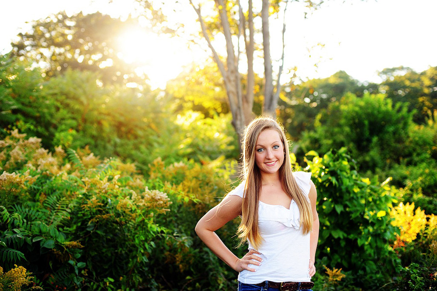 sunset senior photos in cape elizabeth, maine