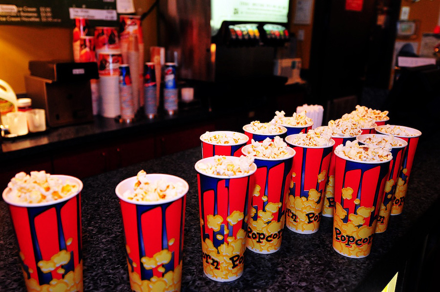 popcorn at a coolidge corner theater wedding