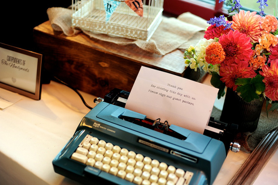 typewriter guest book