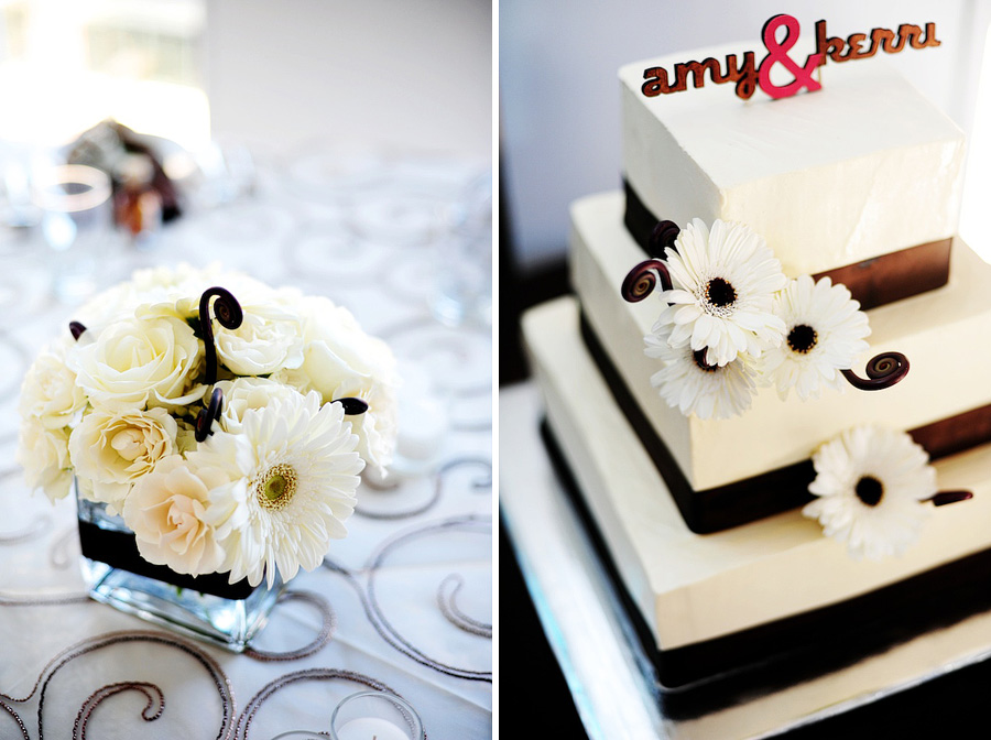 simple three-tier wedding cake