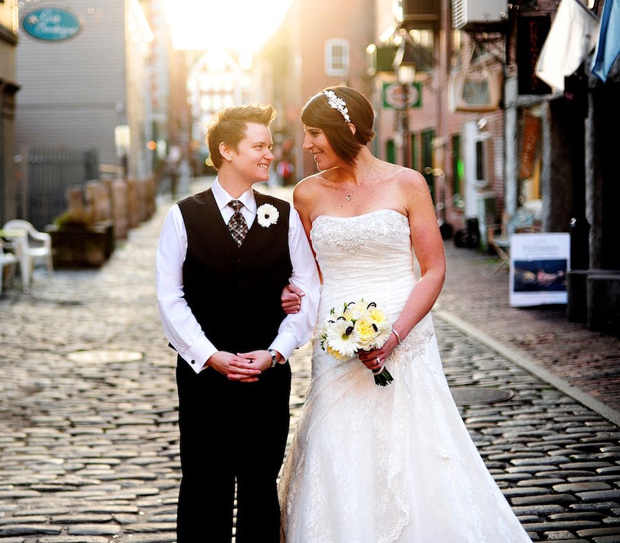 wedding photos in portland, maine's old port