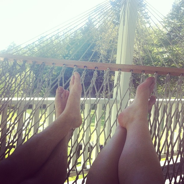 We immediately layed in the hammock... so awesome.