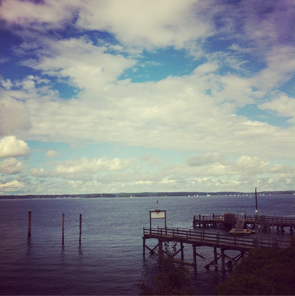 The view from down near the dock.