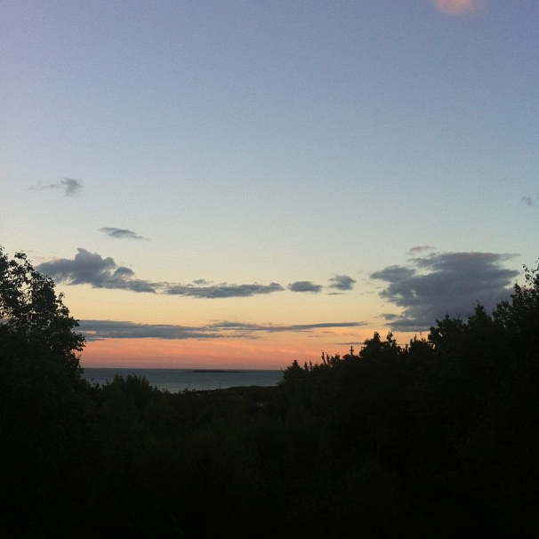 The view from the upstairs balcony during sunset one night.