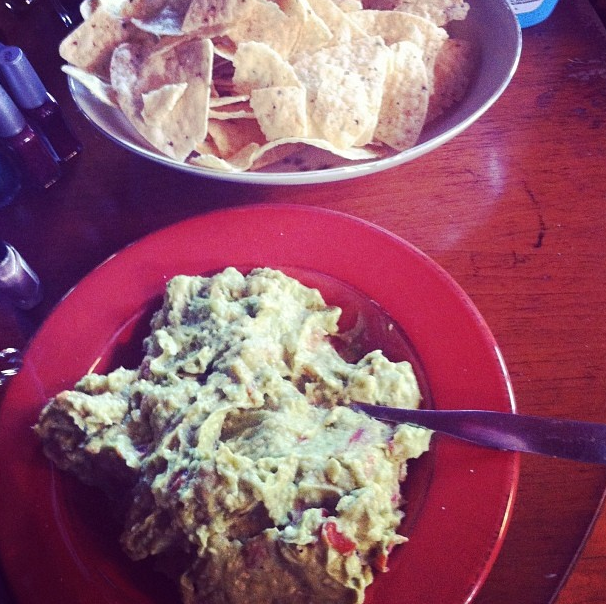 Tyler made us homemade guacamole!