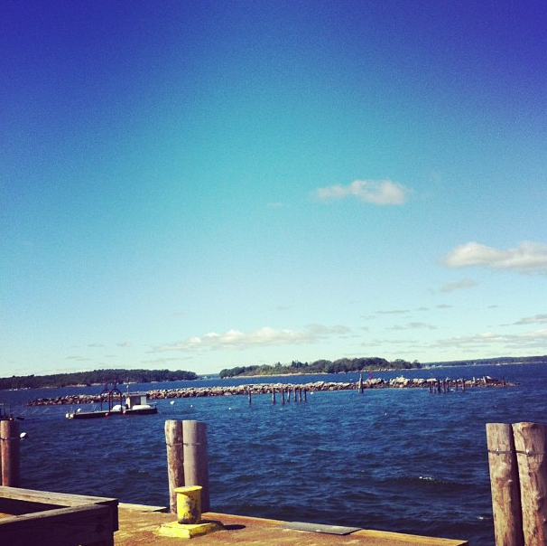 Hanging out at the dock, waiting for the ferry!