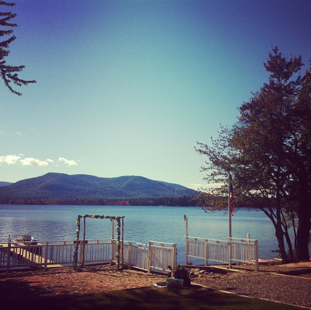 The ceremony spot, at Camp Cody in Freedom, NH. NO BIG DEAL.