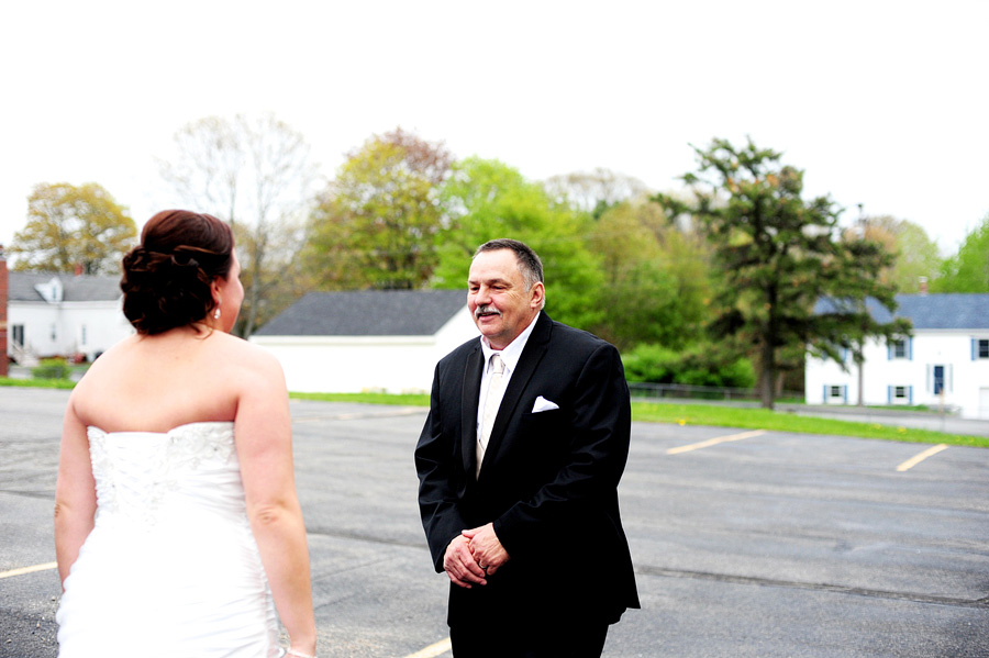 She also did a First Look with her stepdad at the church!