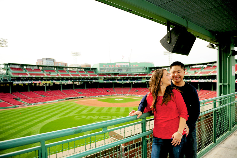 Kari & Barry went all out and had their session at FENWAY PARK -- one of the coolest experiences ever.