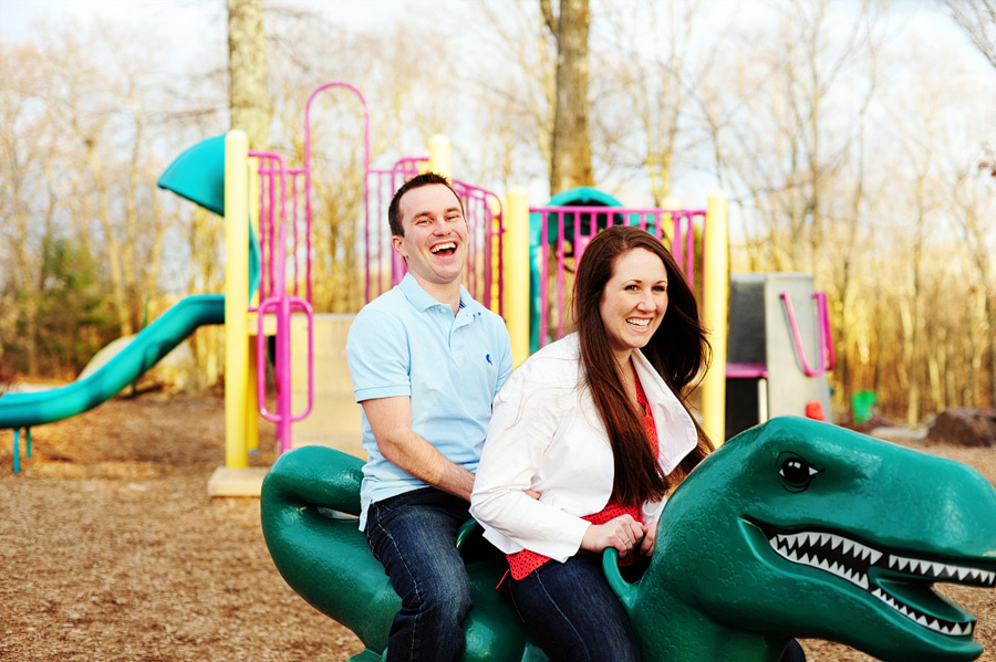Lindsay & John did theirs at the World War I Memorial Park in Attleboro, MA -- we couldn't resist the playground!