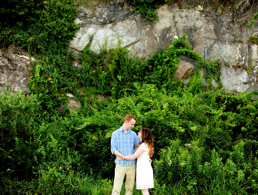 Kayla & Greg did their shoot at the East End -- I loved this green wall.