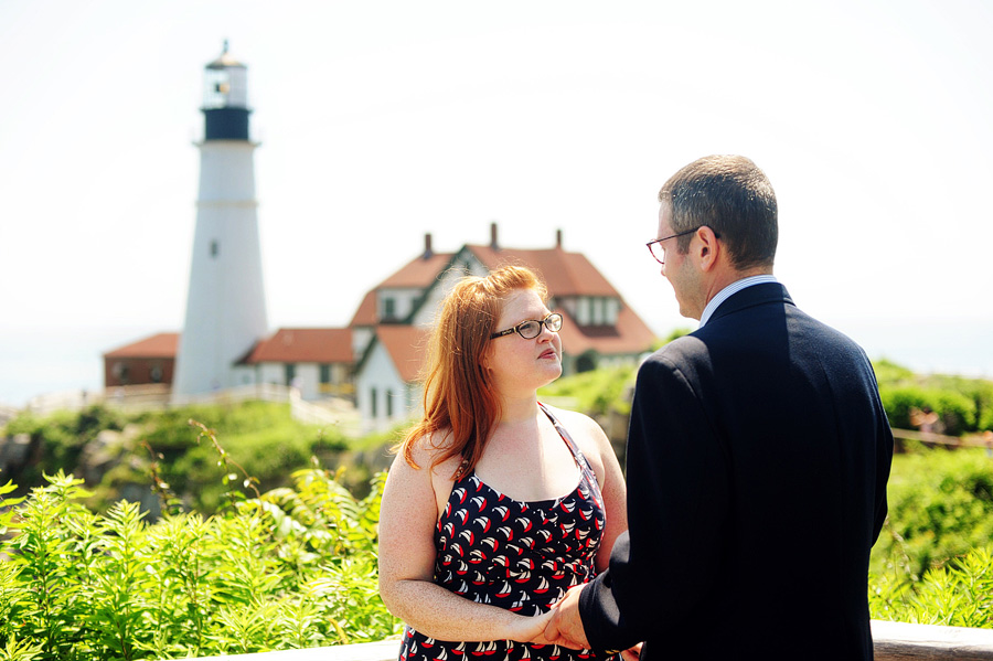 Heather & David did their session at Fort Williams -- oh hi, Portland Head Light. :)