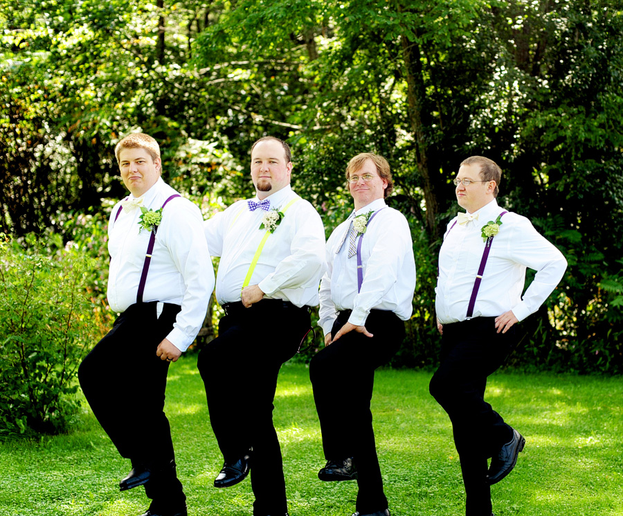 Brian and his groomsmen decided they had a little captain in them...