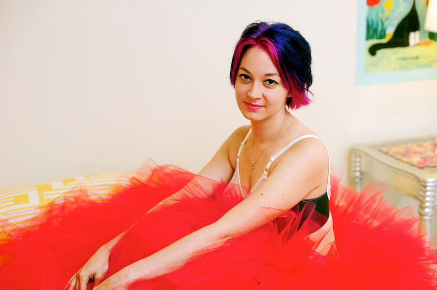 I photographed Britni's boudoir photos... with a huge, sassy red tutu. :)