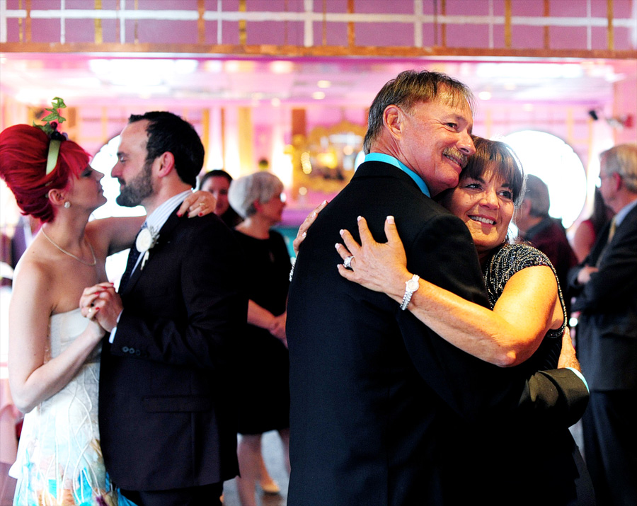 Britni's parents dancing in the foreground, with Britni & Ben in the background. :)