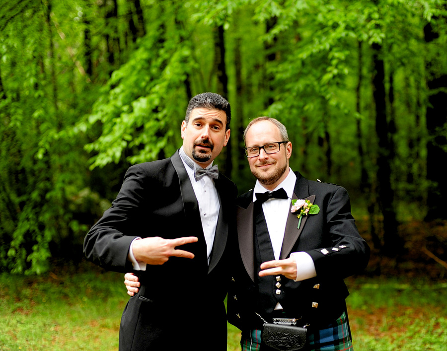 Jon and his friend/officiant -- awesome.