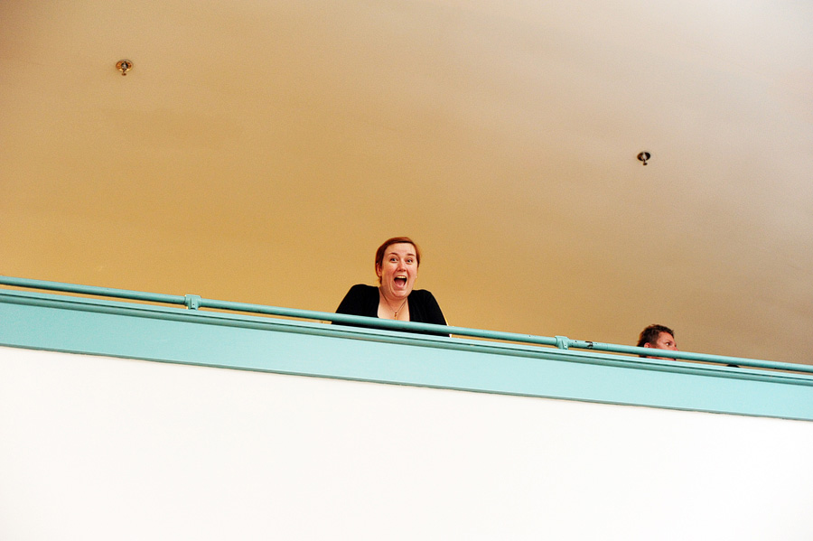 Tina up on the balcony at the Mariner's Church!