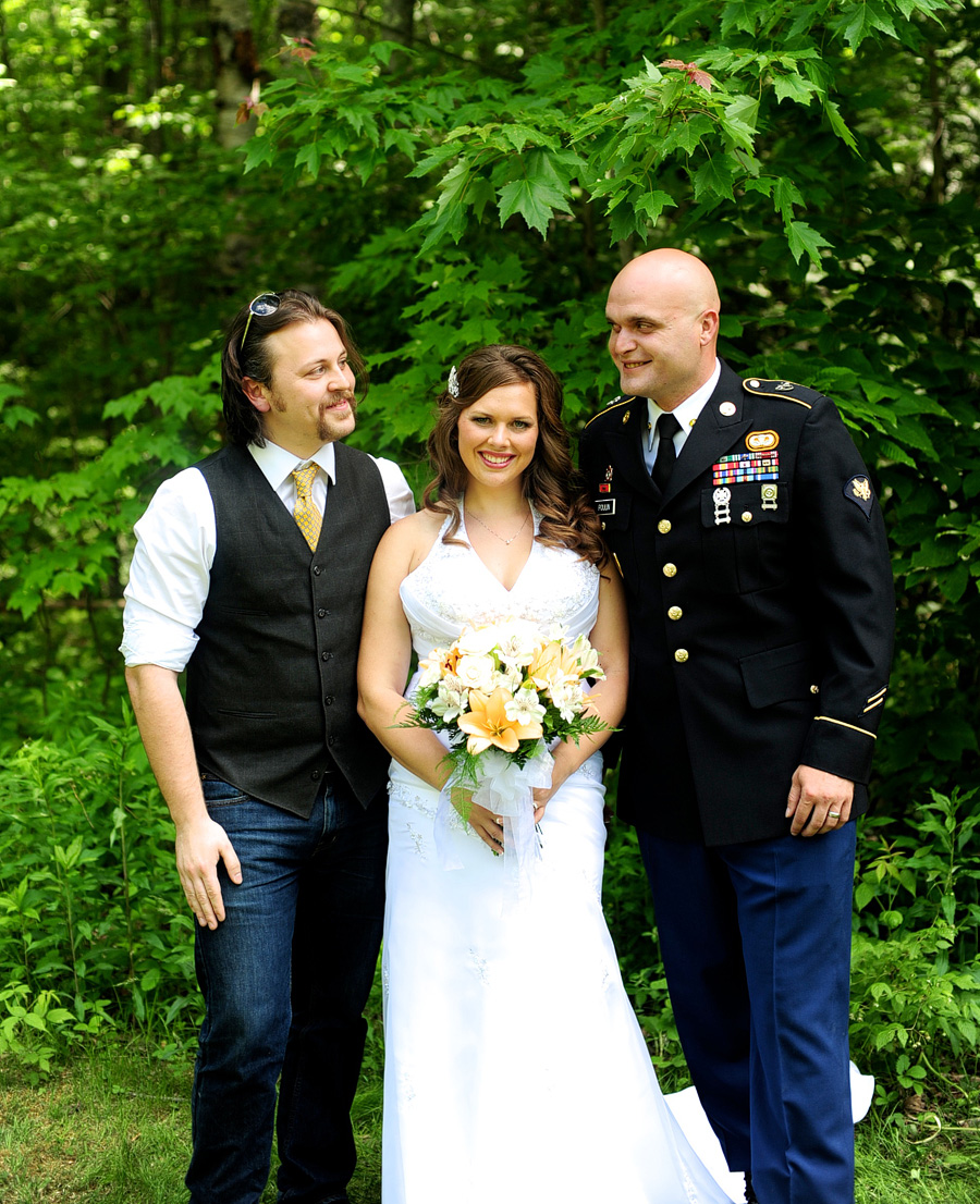 This is why I keep photorgraphing in between shots -- I love candid moments like this one between Rick and his new brother-in-law.