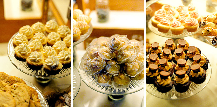 Chelsie & Nick's incredible dessert table, provided by The Frisky Whisk in Portland, ME!