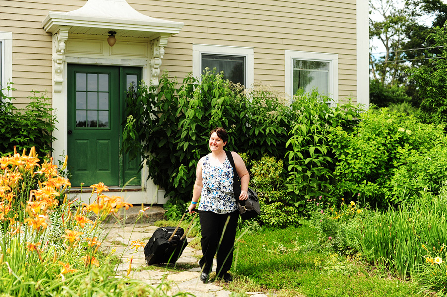 Kim psyched to go at Broadturn Farm!