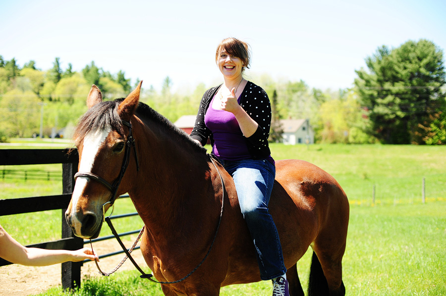 Me RIDING A HORSE at Liz & Rick's engagement session!