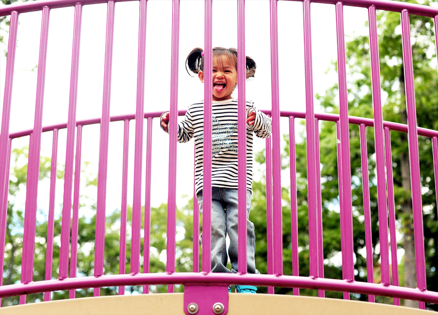 I hung out at the playground for Audrey's photos... she's changed a lot since I photographed her when she was 3 weeks old!