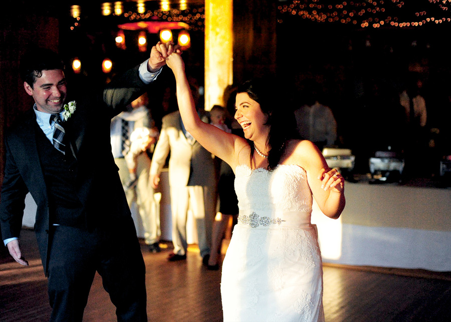 Cortney & Josh's first dance -- all smiles!