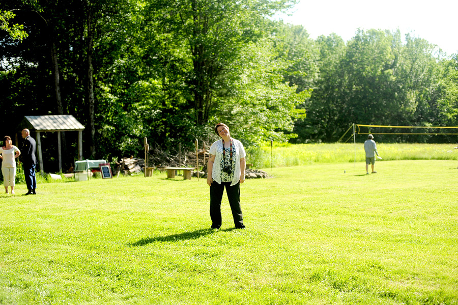 Kim having fun at Liz & Rick's wedding!