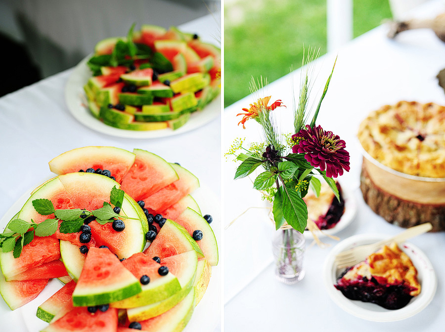 Watermelon was an awesome post-dinner snack, and incredible pies from Two Fat Cats in Portland, ME!