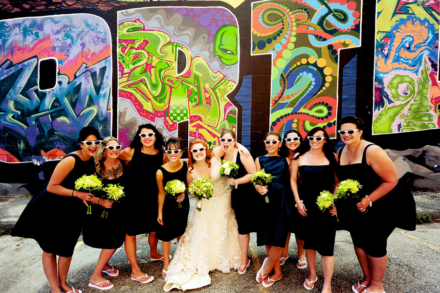 Heather couldn't resist getting a shot with the Portland mural!