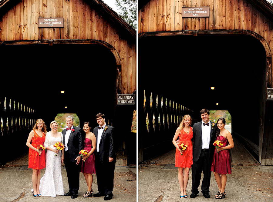 Elizabeth & Bruce lucked out and had a GORGEOUS covered bridge across the street for formals!