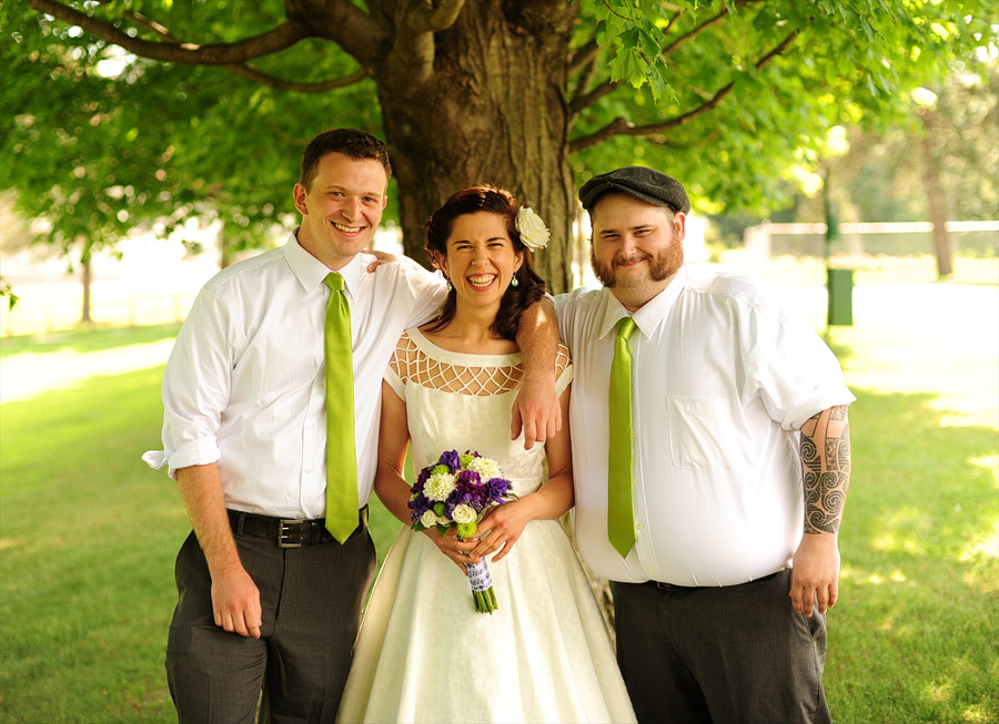 I love this shot of Taryn and her wedding party -- so relaxed and happy!