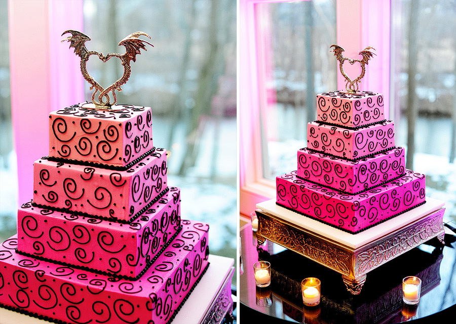 Their amazing cake, with an even more amazing dragon cake topper! 