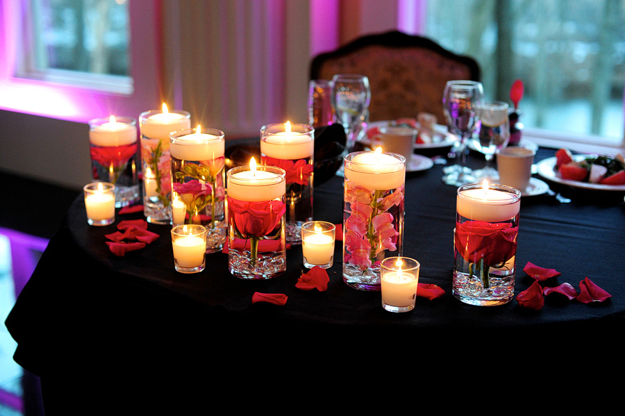 The mood of the reception was so cozy -- lots of candles!