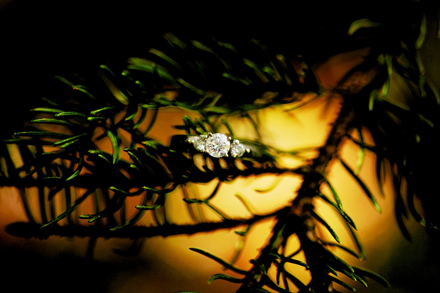 Esther's engagement ring, taken during the wedding day!
