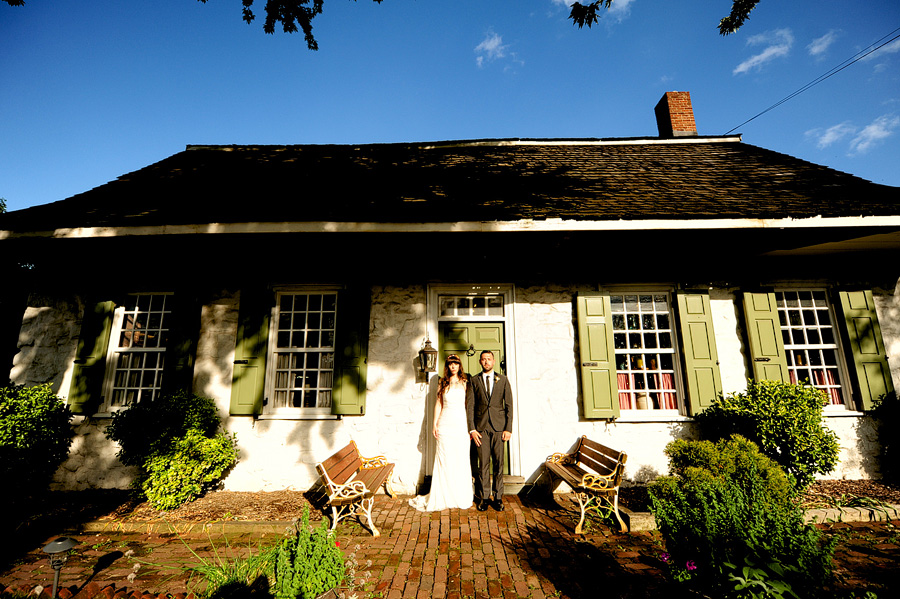 Gettin' serious at their venue, the Vander-Ende Onderdonk House in Queens, NY.