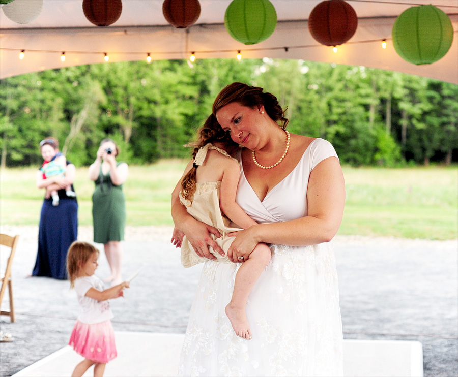 Emily with one of the wee flower girls!