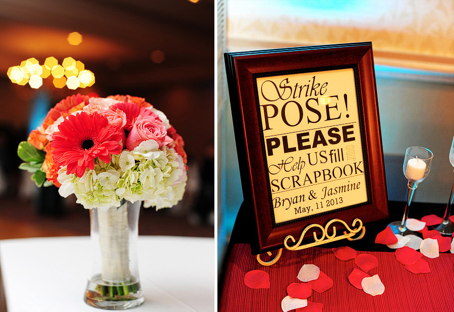 Jasmine had her gorgeous bouquet on display at the reception, and they had a photo booth done by Maine Event Photo Booth!