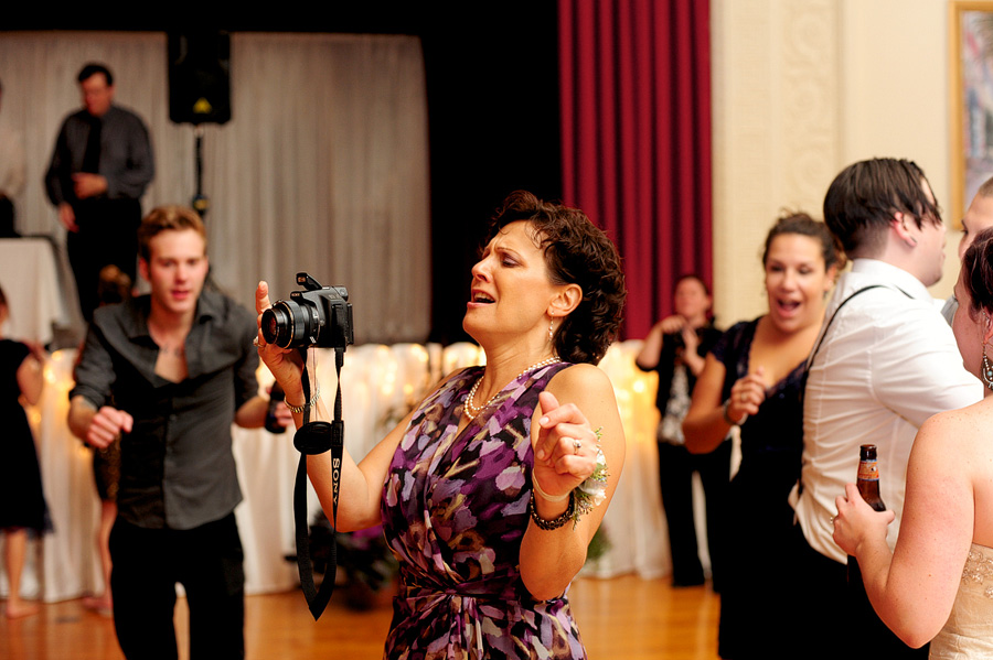 Carin's stepmom dancing AND taking photos!