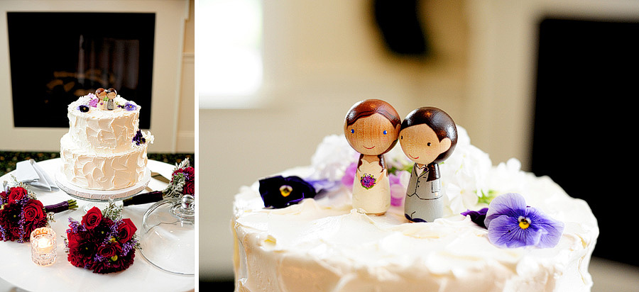 Lianna & Katy's cake (delicious) and their cake toppers - cutest ever! Cake is from Hippie Chick Bakery in Kensington, NH!