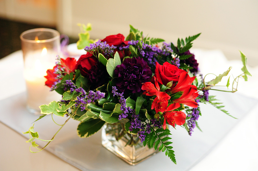 More lovely flowers in the form of centerpieces!