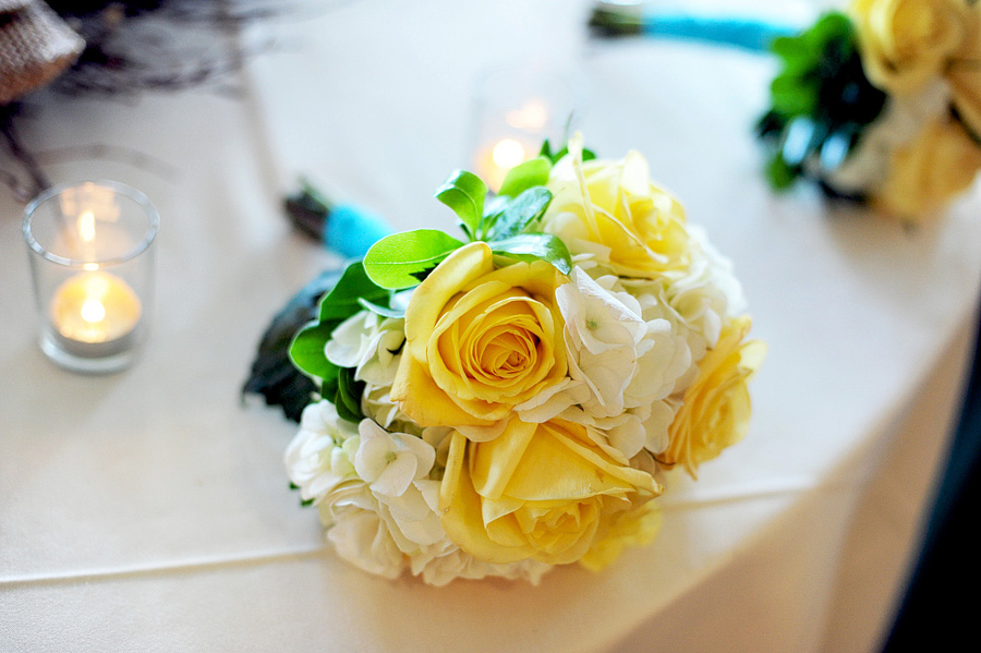 One of the bridesmaid bouquets -- I loved the yellow!