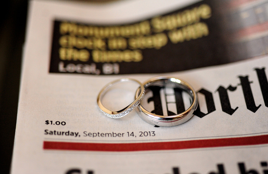 Lovely requested a ring shot on the day's newspaper -- voila!