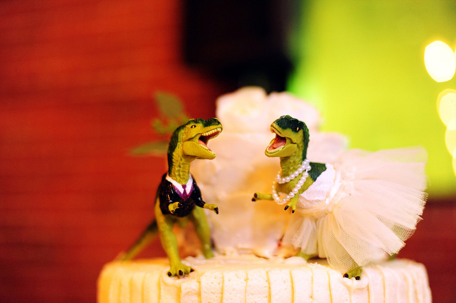 They had the most awesome dinosaur cake toppers. :D