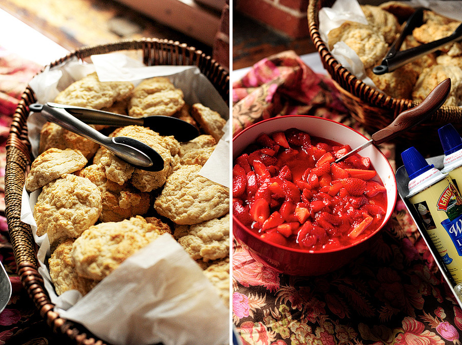 They had an amazing strawberry shortcake bar for dessert -- awesome!