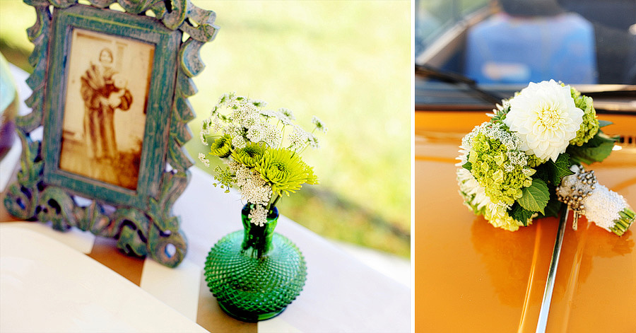 Old family photos, more incredible colored glass, and Sarah's incredible bouquet!