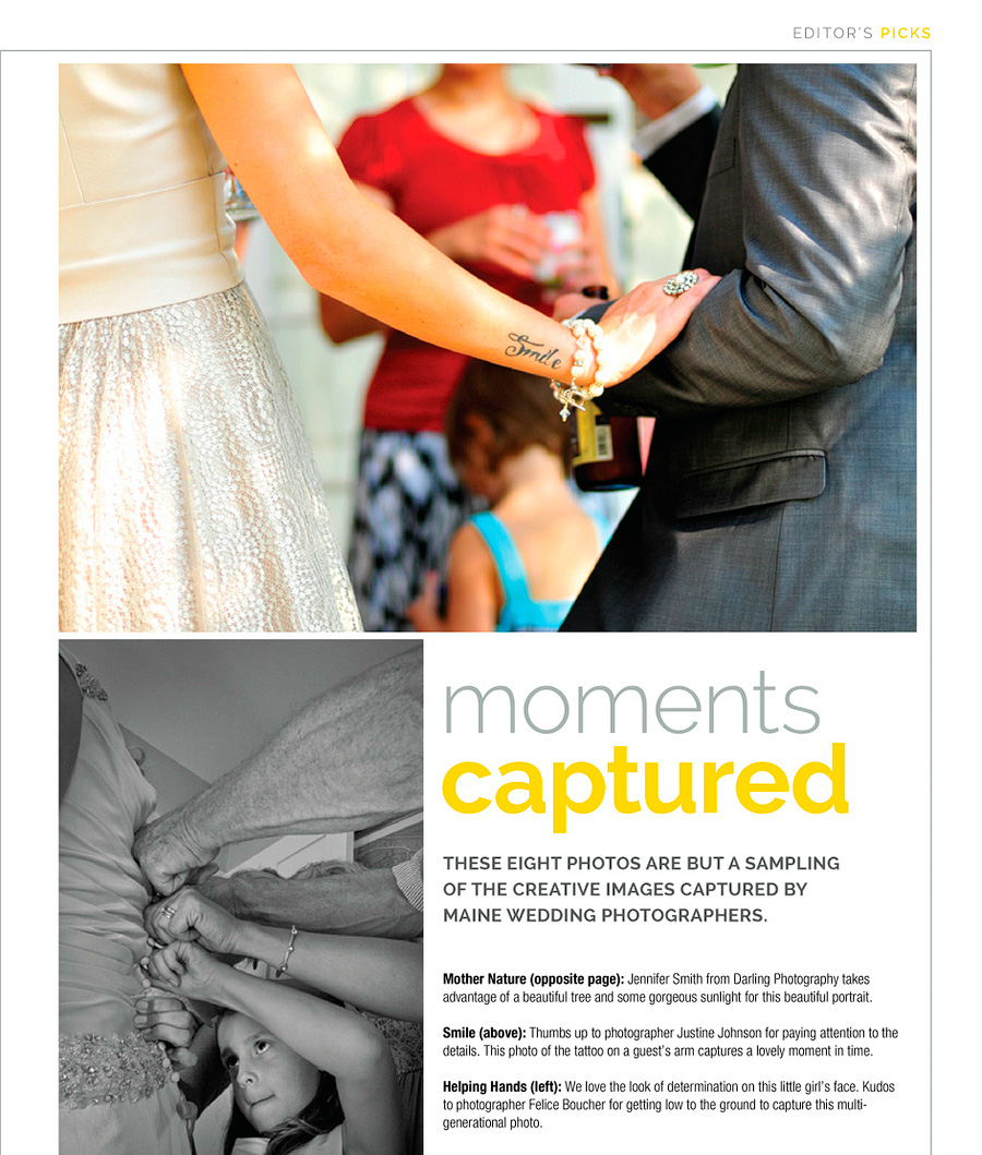 This candid shot from Laurin & Phil's wedding (the shot is of two of their guests) was chosen as an Editor's Pick. :)