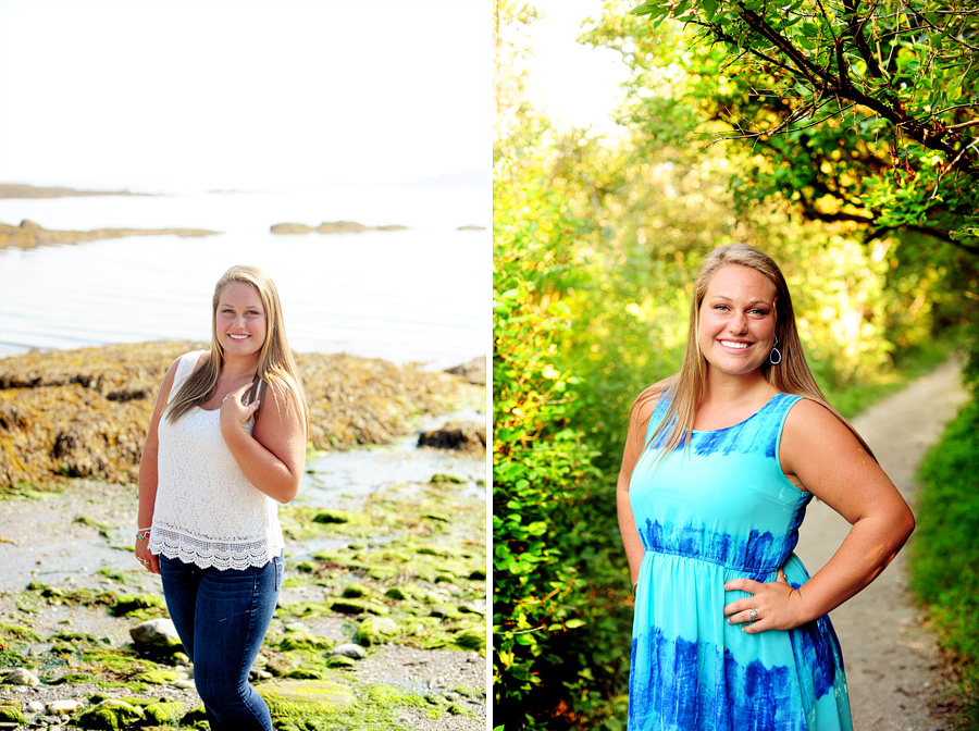 senior photos at kettle cove beach