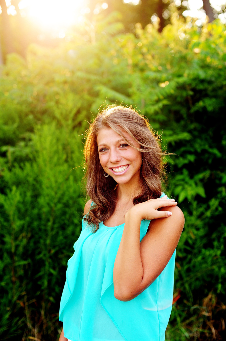 sunset senior photos in cape elizabeth, maine