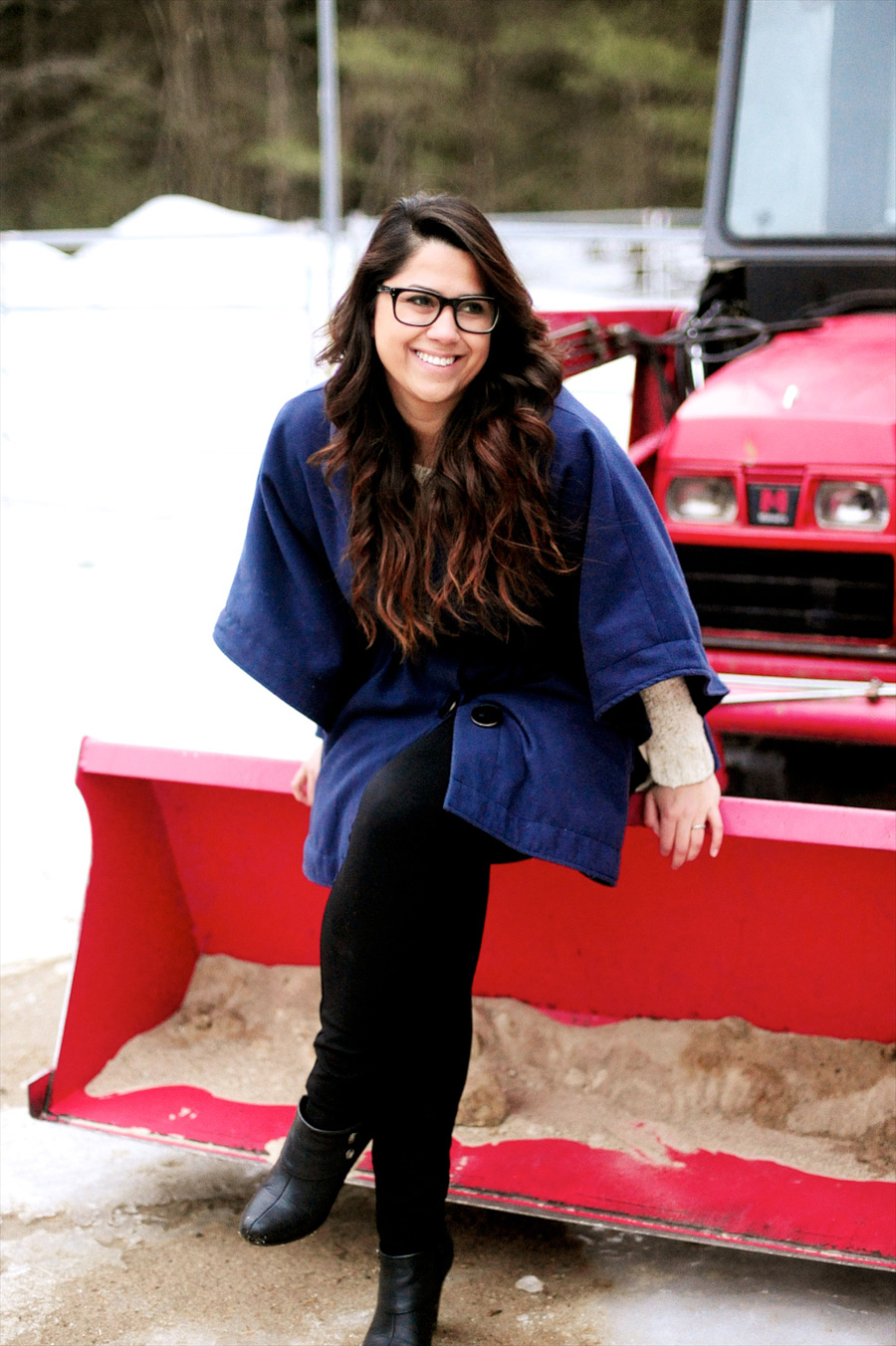 We HAD to pose on the tractor. :D